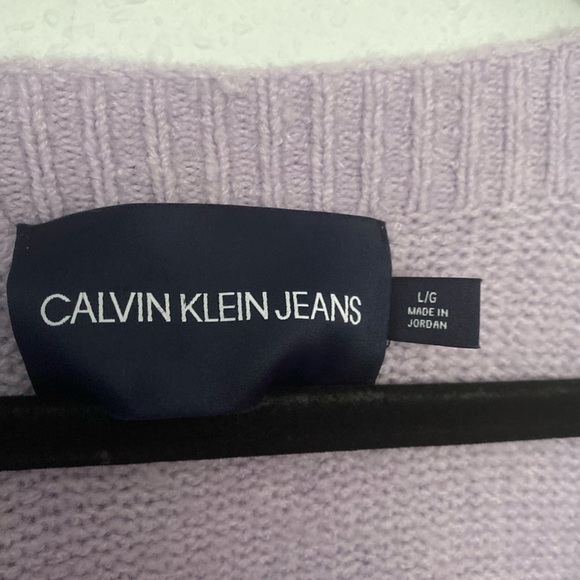 Calvin Klein Purple Ribbed Knit Wool Blend Chunky - Picture 4 of 8
